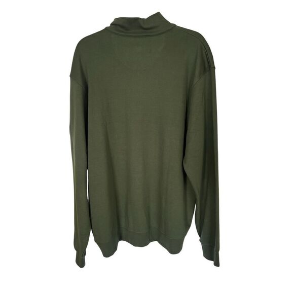 ALLEN EDMONDS QUARTER ZIP SWEATER HUNTER GREEN SIZE XXL - Picture 2 of 4